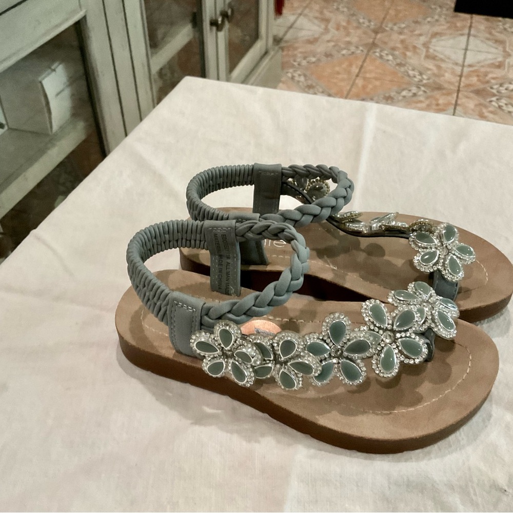 Annie Gray Floral Embellished Sandals